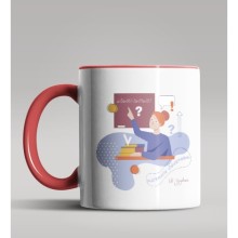 Kişiye Özel Matematik Öğretmeni Tasarımlı Kırmızı Kupa 7