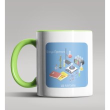 Kişiye Özel Kimya Öğretmeni Tasarım Yeşil Kupa Bardak