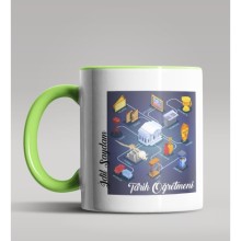 Kişiye Özel Tarih Öğretmeni Tasarımlı Yeşil Kupa Bardak