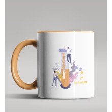 Kişiye Özel Kimya Öğretmeni Tasarımlı Turuncu Kupa Bardak 8