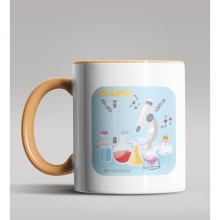 Kişiye Özel Kimya Öğretmeni Tasarımlı Turuncu Kupa Bardak 4