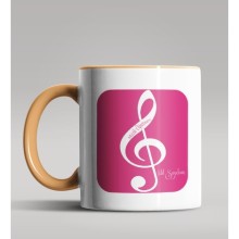 Kişiye Özel Müzik Öğretmeni Tasarımlı Turuncu Kupa Bardak 6