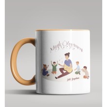 Kişiye Özel Müzik Öğretmeni Tasarımlı Turuncu Kupa Bardak 5