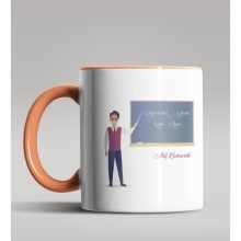 Kişiye Özel Öğretmenler Günü Tasarımlı Turuncu Kupa Bardak 6