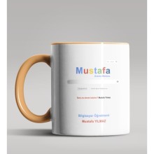 Kişiye Özel Google Bilgisayar Öğretmeni Temalı Turuncu Kupa
