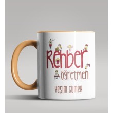 Kişiye Özel Rehber Öğretmen Tasarımlı Turuncu Kupa Bardak 3