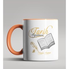 Kişiye Özel Tarih Öğretmeni Tasarımlı Turuncu Kupa Bardak 6