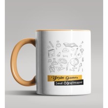 Kişiye Özel Sınıf Öğretmeni Tasarımlı Turuncu Kupa Bardak 12