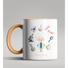 Kişiye Özel Fizikçi Tasarımlı Turuncu Kupa Bardak