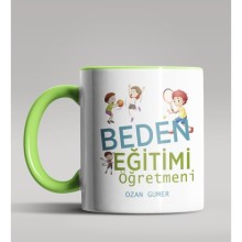 Kişiye Özel Beden Eğitimi Öğretmeni Tasarımlı Yeşil Kupa 5