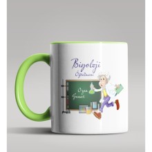 Kişiye Özel Biyoloji Öğretmeni Tasarımlı Yeşil Kupa Bardak 4