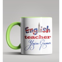 Kişiye Özel İngilizce Öğretmeni Tasarım Yeşil Kupa Bardak 2