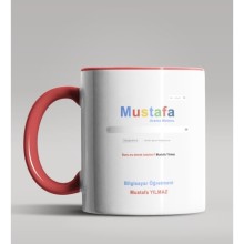 Kişiye Özel Google Bilgisayar Öğretmeni Temalı Kırmızı Kupa