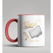 Kişiye Özel Tarih Öğretmeni Tasarımlı Kırmızı Kupa Bardak 6