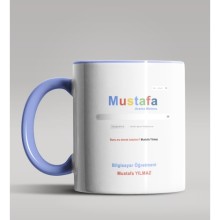 Kişiye Özel Google Bilgisayar Öğretmeni Temalı Mavi Renk Kupa