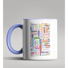 Kişiye Özel İngilizce Öğretmeni Tasarım Mavi Renk Kupa Bardak