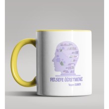 Kişiye Özel Felsefe Öğretmeni Tasarımlı Sarı Renk Kupa Bardak