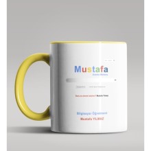 Kişiye Özel Google Bilgisayar Öğretmeni Temalı Sarı Renk Kupa