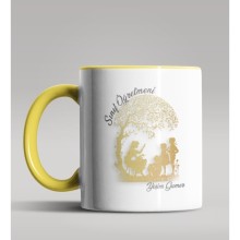 Kişiye Özel Sınıf Öğretmeni Tasarımlı Sarı Renk Kupa Bardak 9