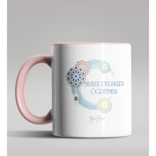 Kişiye Özel Meslek Dersleri Öğretmeni Tasarımlı Pembe Renk Kupa 3