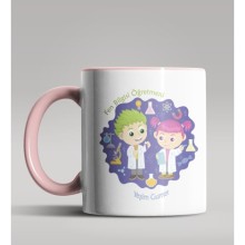 Kişiye Özel Fen Bilgisi Öğretmeni Tasarımlı Pembe Renk Kupa 4