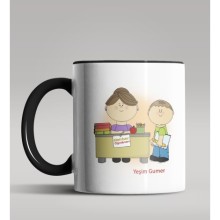 Kişiye Özel Rehber Öğretmen Tasarımlı Siyah Renk Kupa Bardak 2