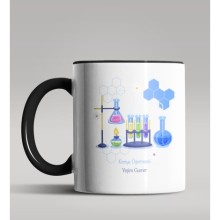 Kişiye Özel Kimya Öğretmeni Temalı Siyah Renk Kupa Bardak 4