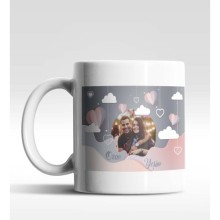 Kişiye Özel Fotoğraf Tasarımlı Beyaz Renk Kupa