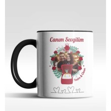 Kişiye Özel Tektaş Tasarım Siyah Renk Kupa