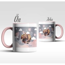 Kişiye Özel Sevgililer Günü Fotoğraf Temalı Pembe Kupa