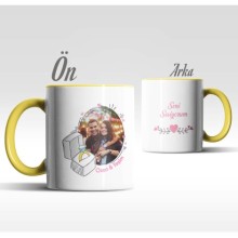 Kişiye Özel Seni Seviyorum Tasarımlı Sarı Renk Kupa