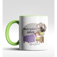 Kişiye Özel Düşlerimdeki AdamTasarımlı Yeşil Renk Kupa