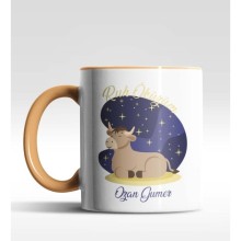 Kişiye Özel Ruh Öküzüm Tasarımlı Turuncu Renk Kupa