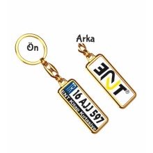 Firmaya Özel Promosyon Logo Anahtarlık | Min. 100 Adet - Altın Krom Kaplama