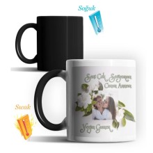 Kişiye Özel Fotoğraflı Tasarım 3 Sihirli Kupa Bardak