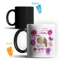 Kişiye Özel Fotoğraflı Tasarım 4 Sihirli Kupa Bardak