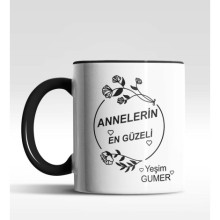 Kişiye Özel Annelerin En Güzeli Siyah Kupa Bardak