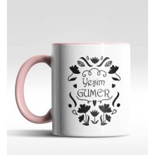 Kişiye Özel Çiçek İsim Süliyet Pembe Kupa Bardak