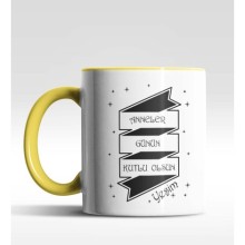 Kişiye Özel Anneler Günün Kutlu Olsun Sarı Kupa Bardak