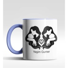 Kişiye Özel İkinci Annem Mavi Kupa Bardak