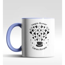 Kişiye Özel Canım Annem 2 Mavi Kupa Bardak