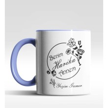Kişiye Özel Benim Harika Annem Mavi Kupa Bardak