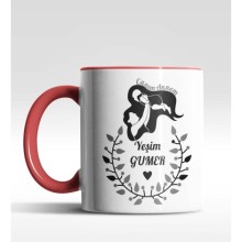 Kişiye Özel Canım Annem 3 Kırmızı Kupa Bardak