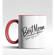 Kişiye Özel Best Mom Kırmızı Kupa Bardak