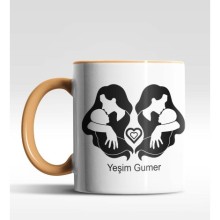 Kişiye Özel İkinci Annem Turuncu Kupa Bardak