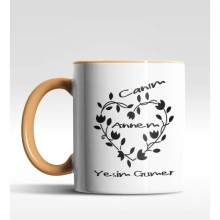 Kişiye Özel Canım Annem Turuncu Kupa Bardak