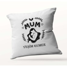Kişiye Özel Mum Beyaz Kare Yastık