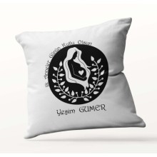 Kişiye Özel İlk Anneler Günün kutlu Olsun Beyaz Kare Yastık