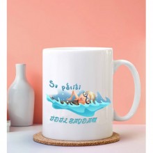 Kişiye Özel Su Perisi Tasarımlı Beyaz Kupa