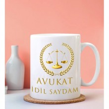 Kişiye Özel Avukat 4 Tasarımlı Beyaz Kupa